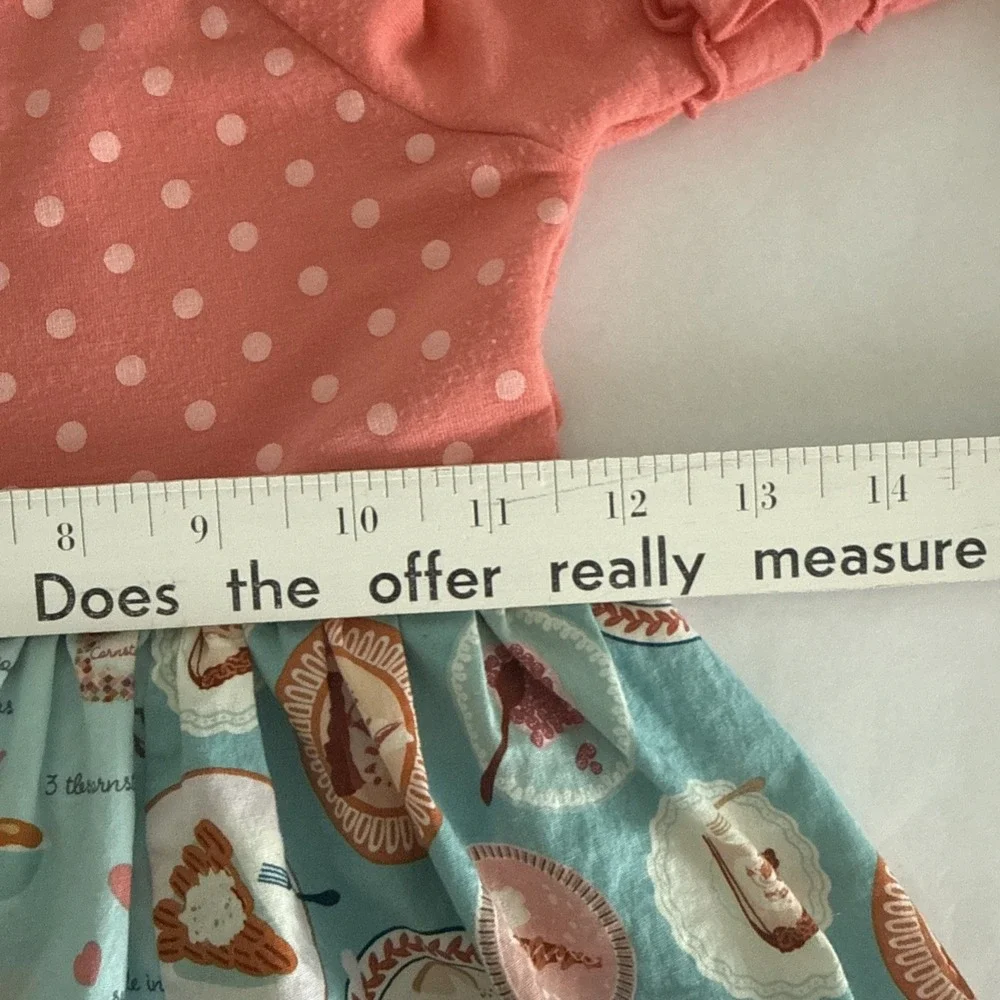 Matilda Jane (Wonderment) Sweetie Pie Dress  Girls Size 6  Pie Baking Pink
